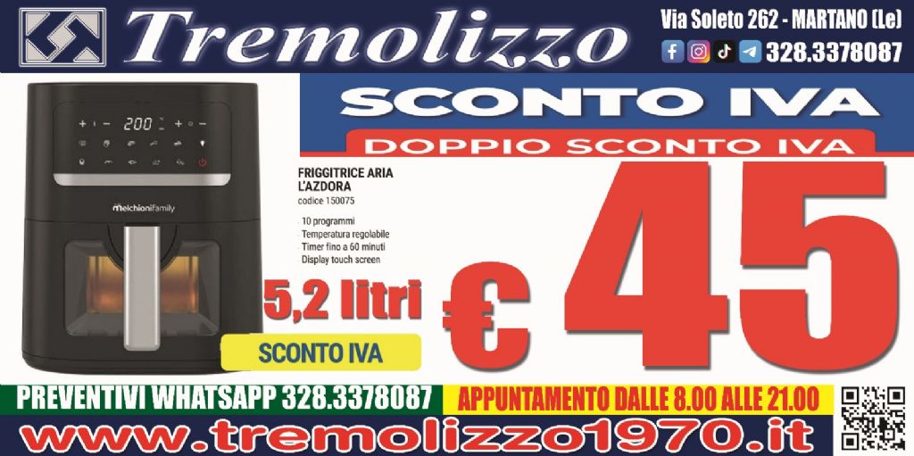 FRIGGITRICE AD ARIA MELCHIONI L'AZDORA